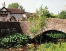 waterhouses bridge over river hamps postcard web